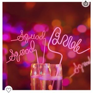 Bride/bachelorette straws